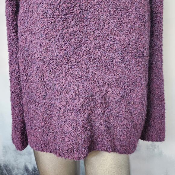 Ann Taylor Loft Wool Blend Purple Mock Neck Knit Sweater | Women's Small - Picture 3 of 12